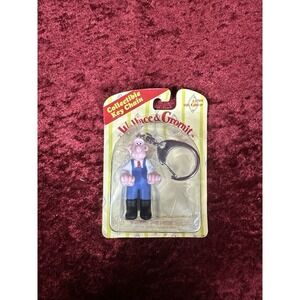 Vintage 1989 Wallace & Gromit Wallace Collectible Keychain Irwin Toy New Sealed